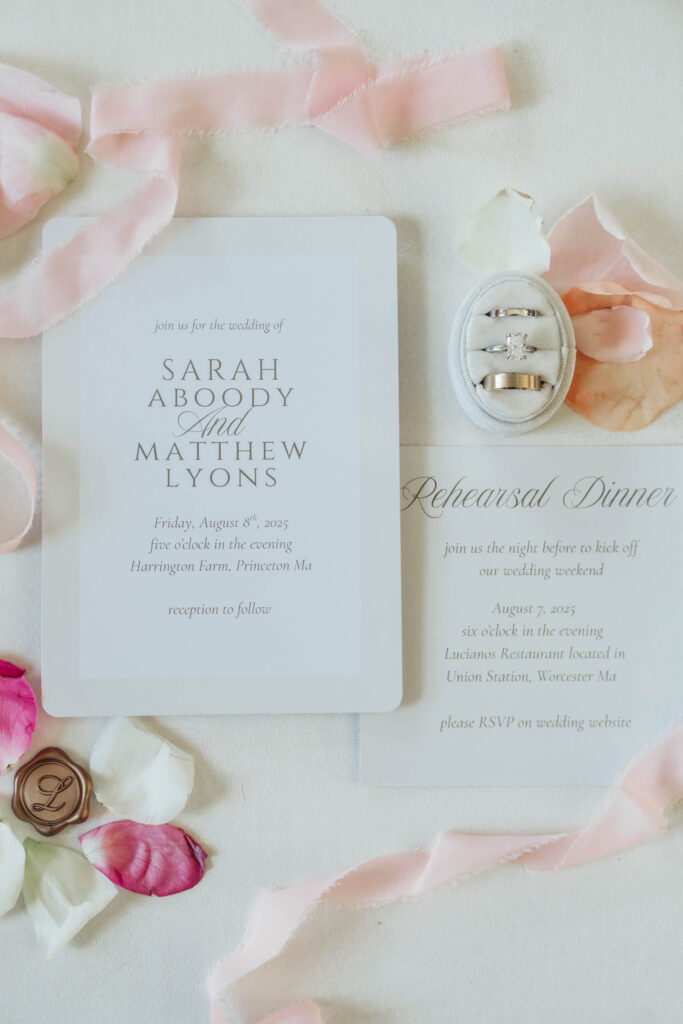 Harrington Farm Wedding - invitations