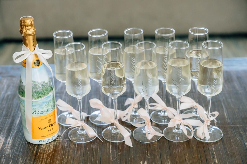 Harrington Farm Wedding - champagne