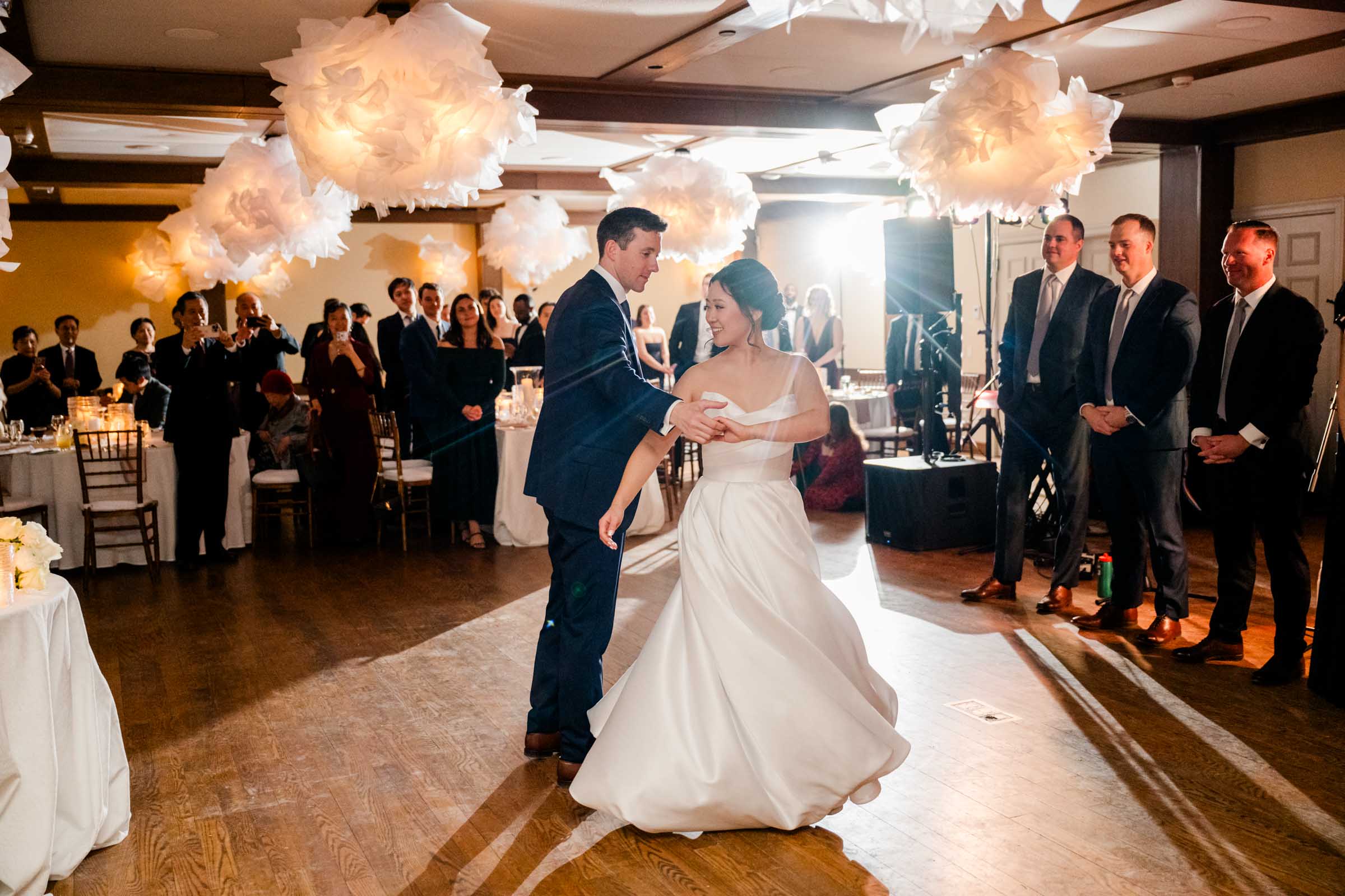 Woodstock Inn Winter Wedding - couple during first dance