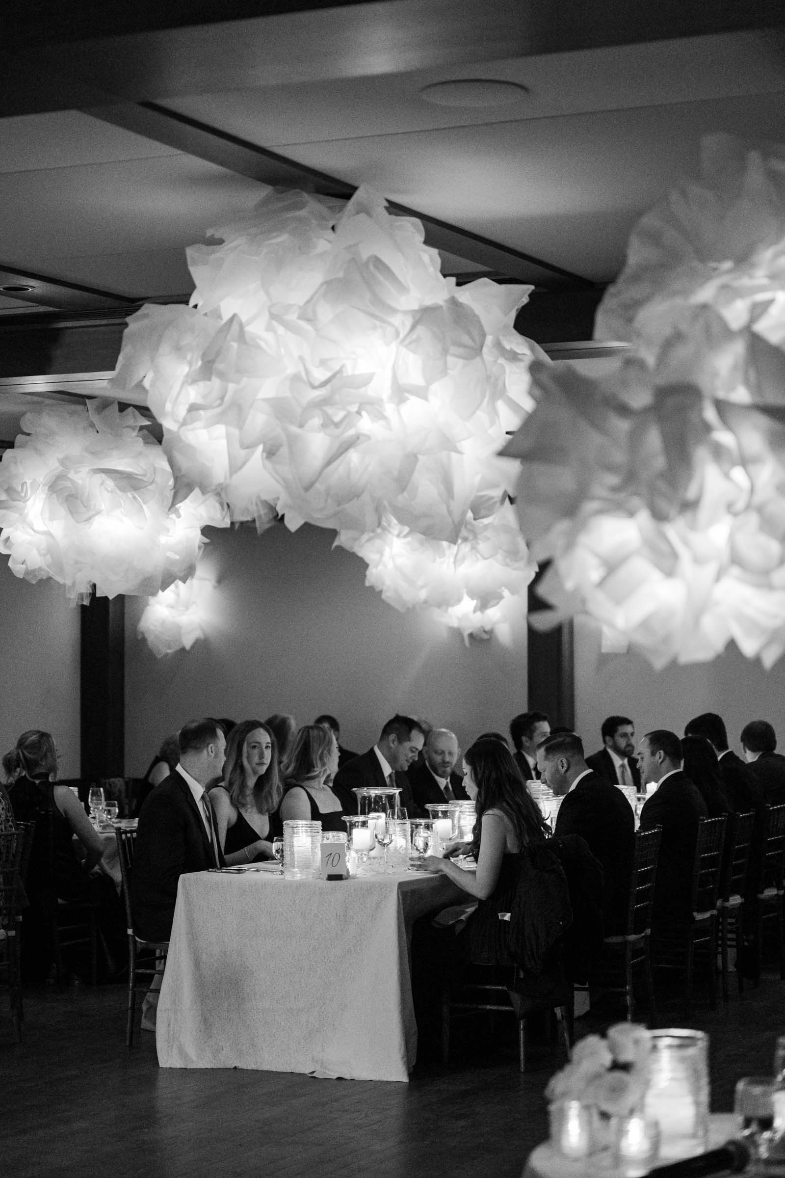Woodstock Inn Winter Wedding - guests aglow during reception