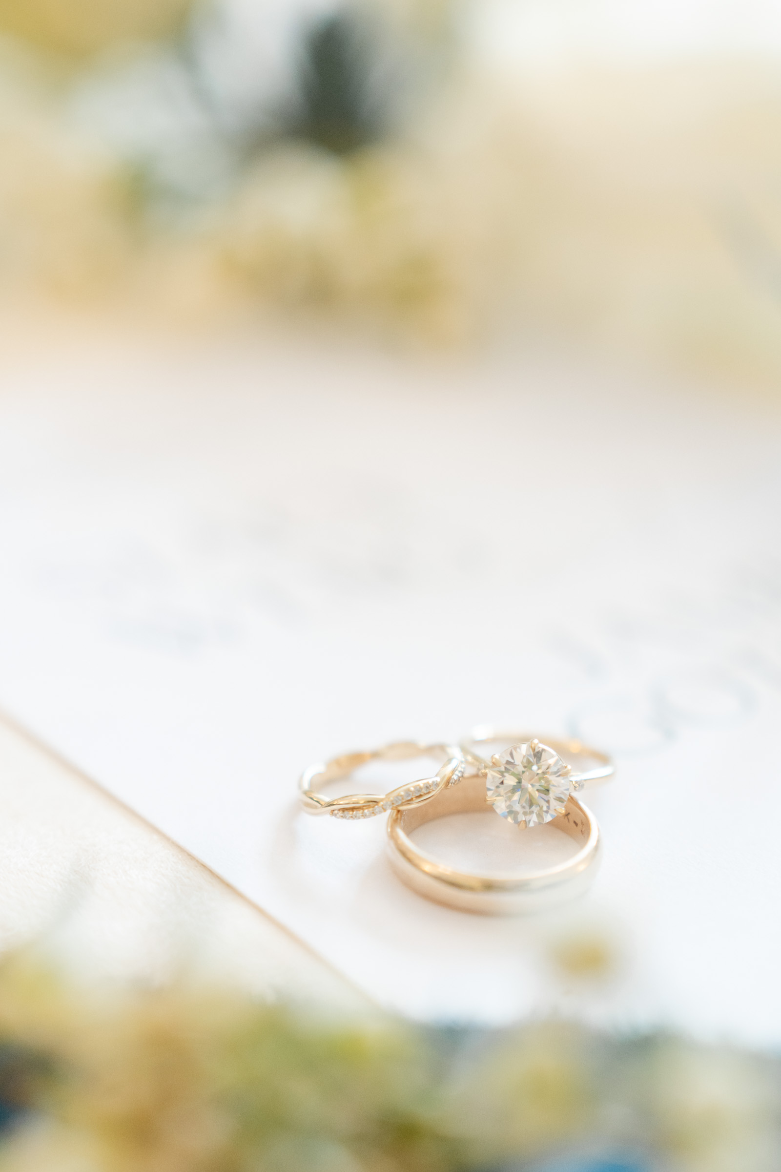 Woodstock Inn Winter Wedding - rings on invite